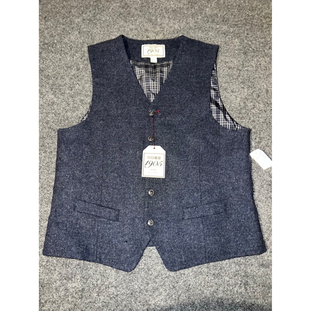 Jos. A. Bank 1905 Collection Mens Blue 100% Wool Vest Size M NWT 1136 01905